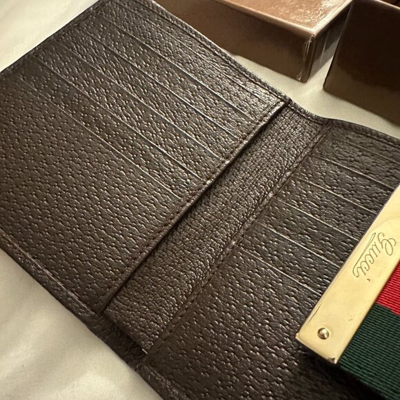 Brand New Gucci Ophidia GG Canvas and Leather Web French Wallet - Picture 7 of 7